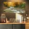 Designart - Forest Waterfall with Yellow Trees - Large Landscape Canvas Art Print